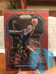 Harrison Barnes 2020-21 Panini Prizm Red Cracked Ice Silver #94 Sacramento Kings
